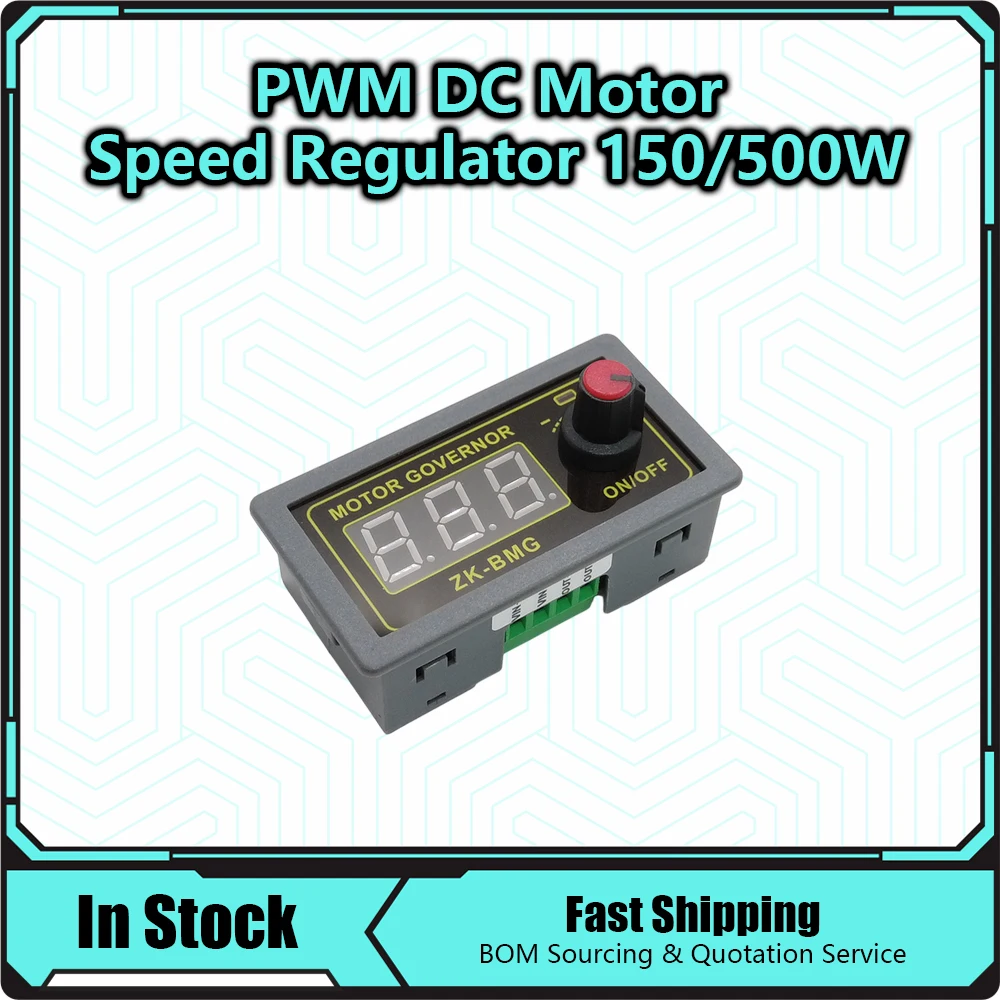 ZK-MG ZK-BMG  DC 5-30V 12v 24v 5A DC Motor Controller PWM Adjustable Speed Digital display encoder duty ratio frequency MAX 15A