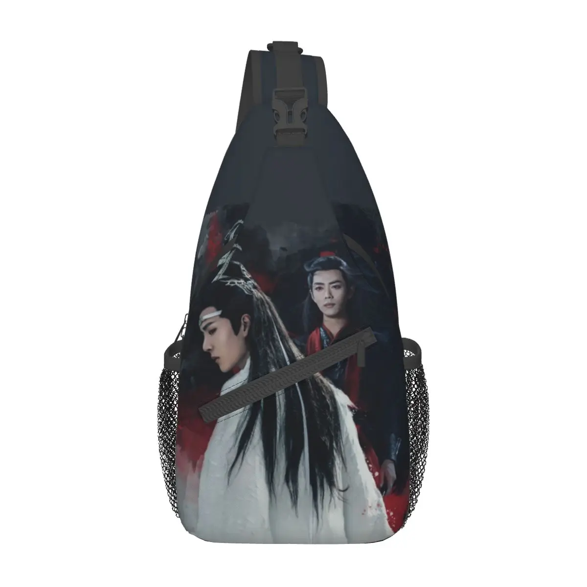 Wangxian Untamed กระเป๋าสะพายขนาดเล็กคาดอกพาดลำตัวกระเป๋าสะพายหลังกีฬากลางแจ้ง Daypacks LAN Wangji Wei Wuxian Satchel