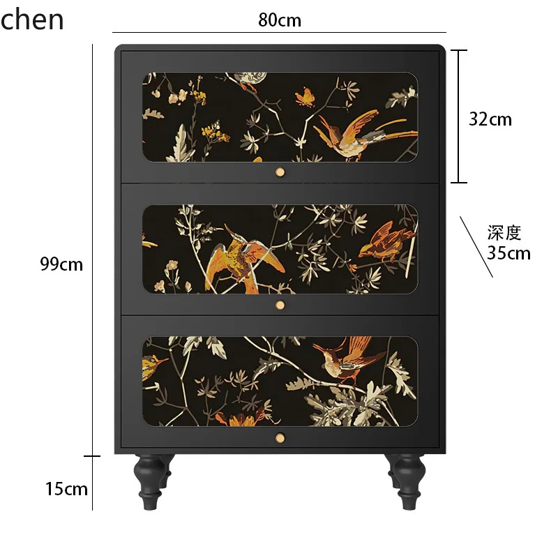 ZML Entryway Shoe Cabinet for Home Living Room Wall-Mounted Integrated Solid Wood Multi-Functional Storage Cabinet