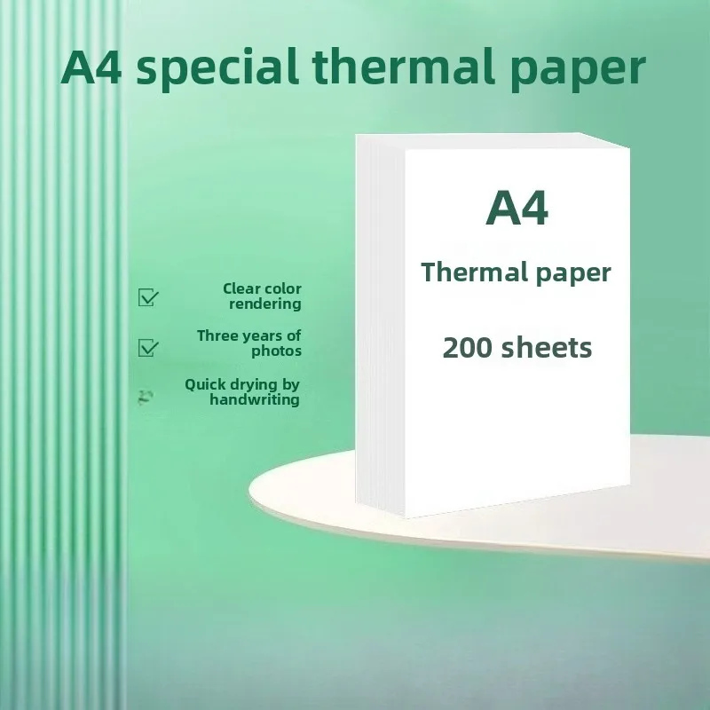1-200pcs A4 thermal paper thermal printing paper 210x297mm, suitable for A4 mini printers
