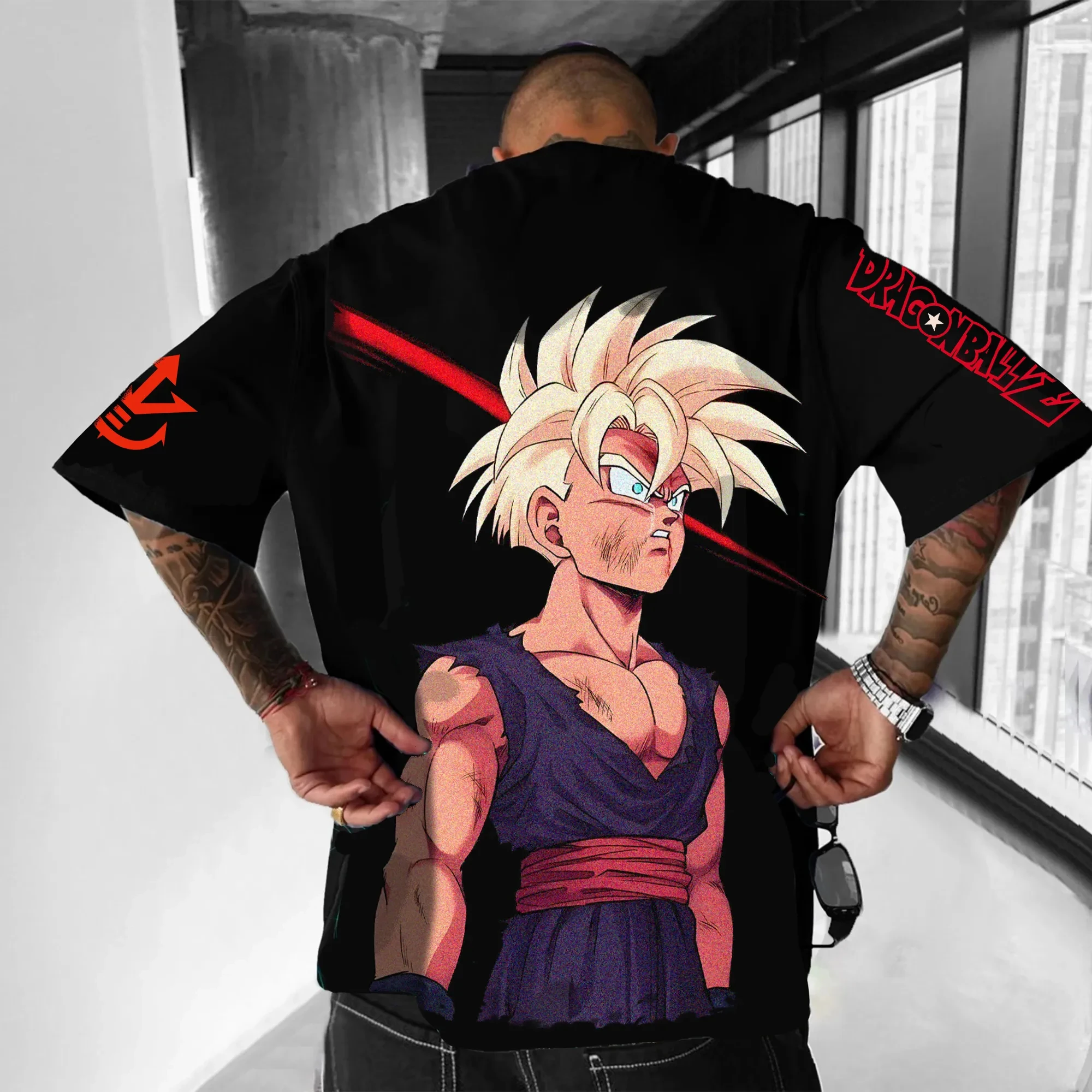 Dragon Ball Animation GOKU T-shirt girocollo allentata estiva da uomo e da donna americana a maniche corte in cotone stampato periferico 2025