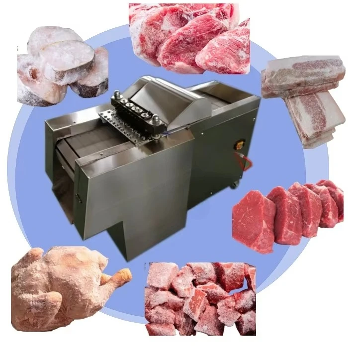 Semi Automatic Various Shapes Manual Chicken Cutting Machine	meat Cube Cutter	 Meat Cutting Machine for Sale