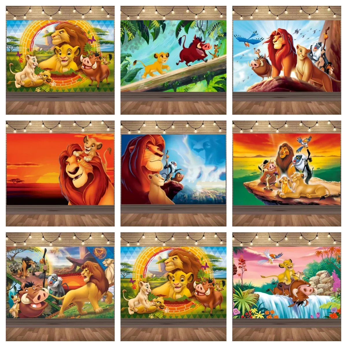 Latar Belakang Fotografi Pesta Ulang Tahun Bayi Bertema Lion King Simba Latar Belakang Foto Mandi Anak Hutan Pemotretan Studio