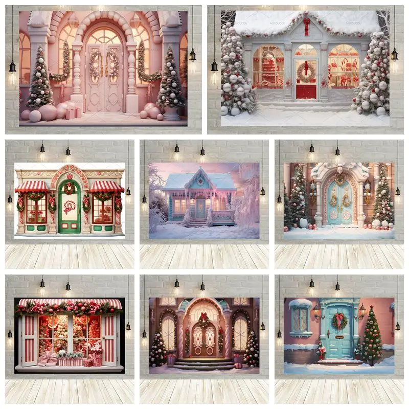 

AI Christmas Backdrops For Photography Winter House Baby Photo Photographic 2023 Xmas Family Party Background Studio Shoots Prop