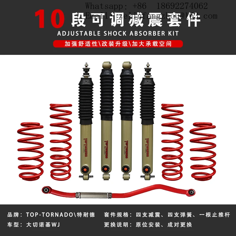 

Off Road 2-inch Suspension Lift Kit with 4X4 Soft and Hard Adjustable Shock Absorbers Suitable ForGrand Cherokee WJ/WG