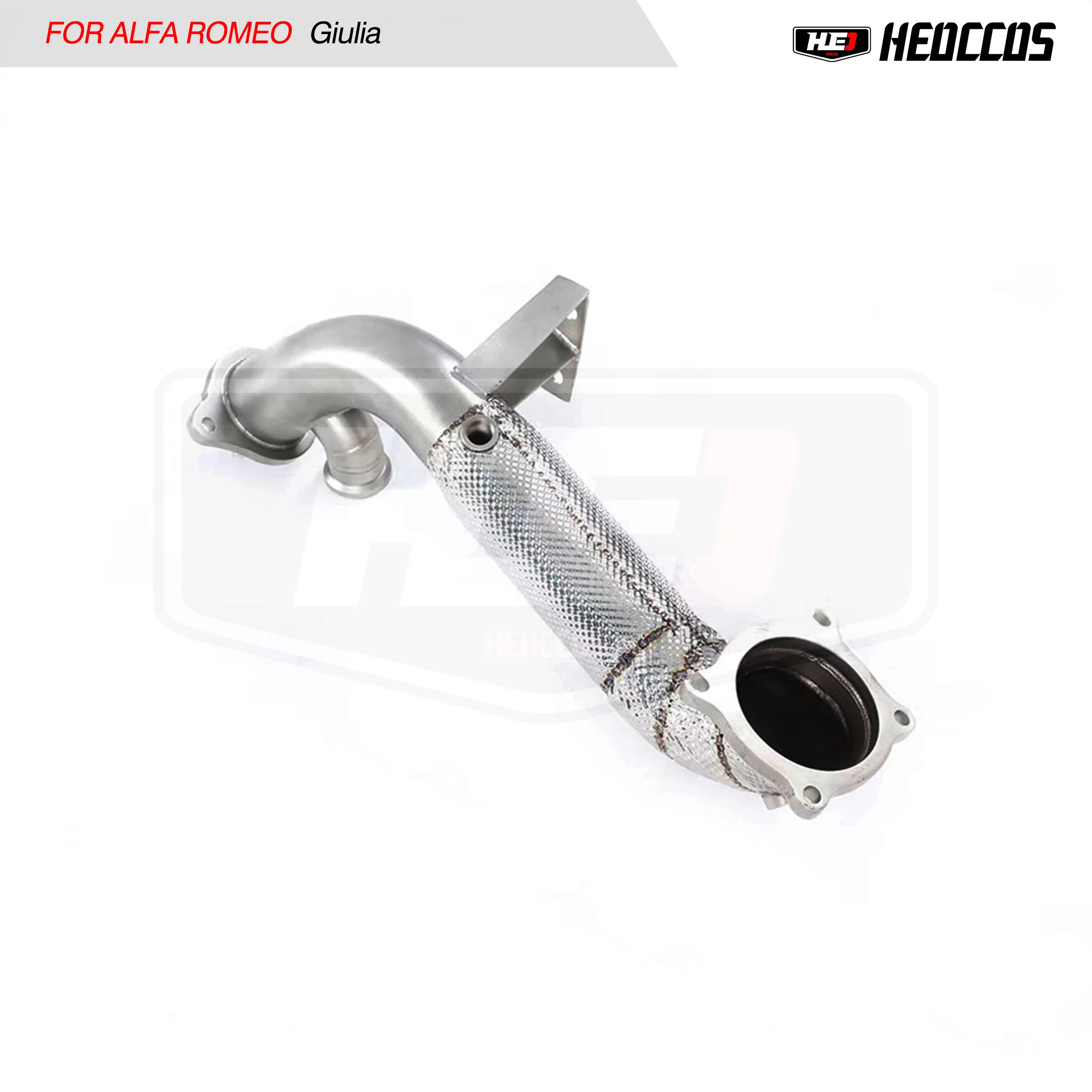 HEO 304 Stainless Steel High Quality Exhaust Downpipe with Heat Shield for Alfa Romeo Giulia