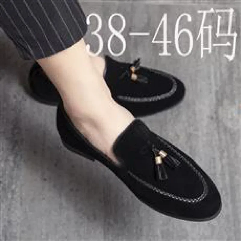 

Party Leisure Suits for Men Leather Shoes Korean Retro Dress Shoes Men's Shoes Sports Style Casual