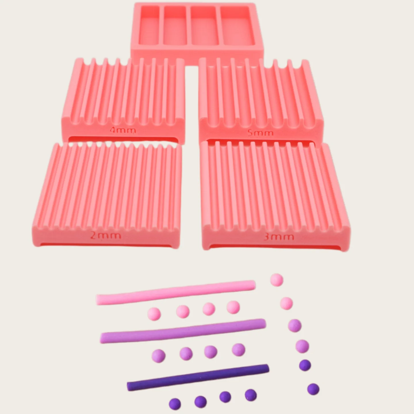 Mini Polymer Clay Bead Maker Set - 2mm 3mm 4mm 5mm Clay Beads Roller Shaping Tool DIY Jewelry Craft Molds for Bracelets Necklace view 2