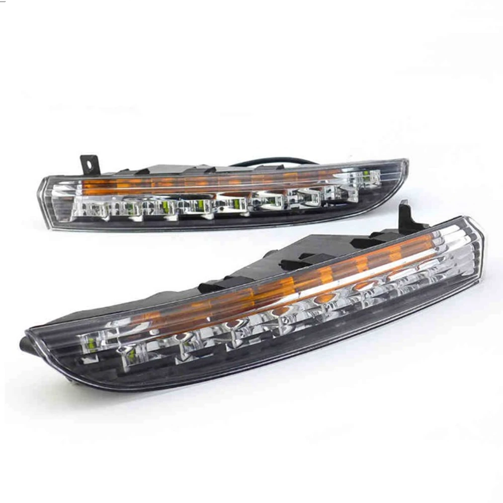 LED Daytime Running Day Light Front Bumper Fog Lamp Air Vent Intake Turn Signal Bulb For Volkswagen VW PASSAT CC 2009-2013