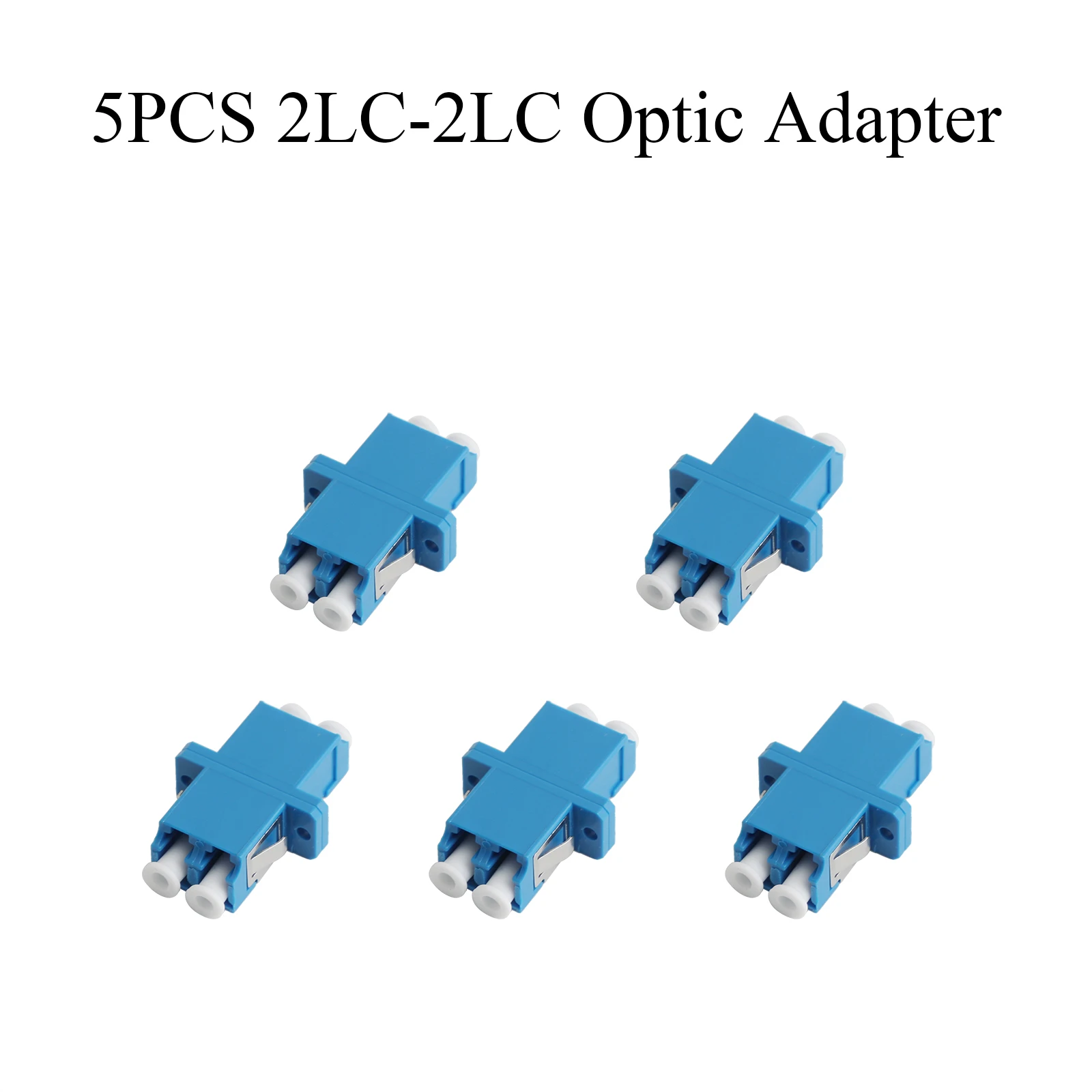 5PCS 2-Core Fiber Optic Dual Core Adapter UPC 2 LC Female to 2 LC Female Single-mode Converter Plug Hybrid Connector