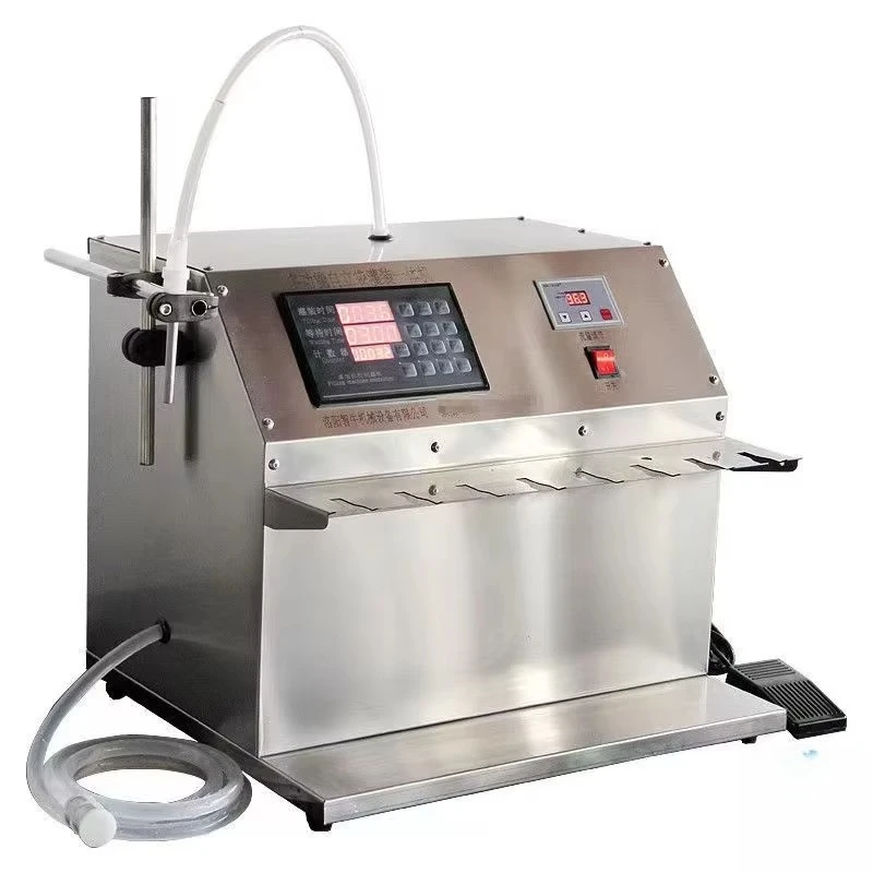 Llenadora de Bolsas con Boquilla Semiautomática de 6-12 Boquillas con Control Digital de 5-4000ml para Llenado de Bolsas Autoportantes de Yogur y Bebidas