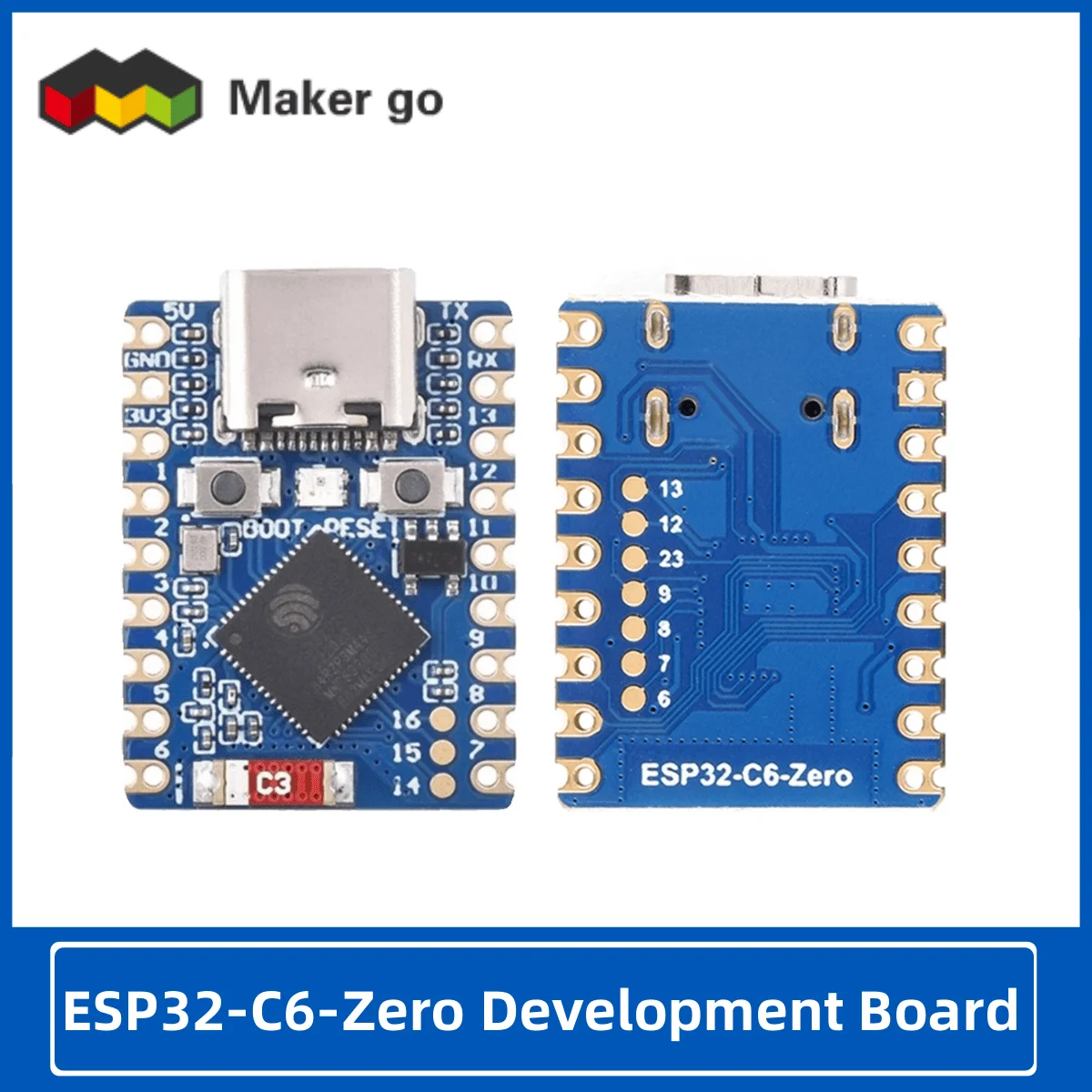 ESP32-C6-Zero Development Board WiFi6 Bluetooth 5 ESP32 C6 Zero Dual-mode Communication Onboard 4MB Flash