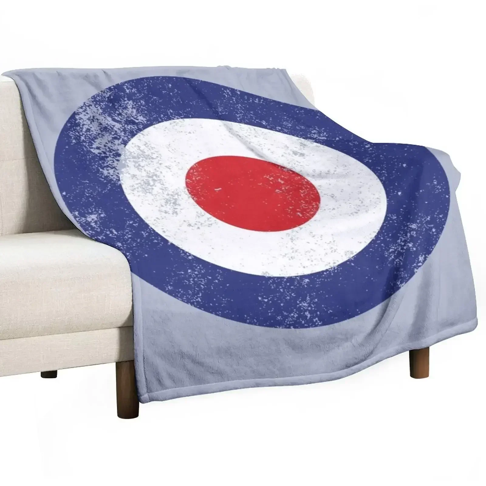 RAF Type D Roundel - Mod Target Logo Throw Blanket Soft Beds Multi-Purpose Camping Blankets