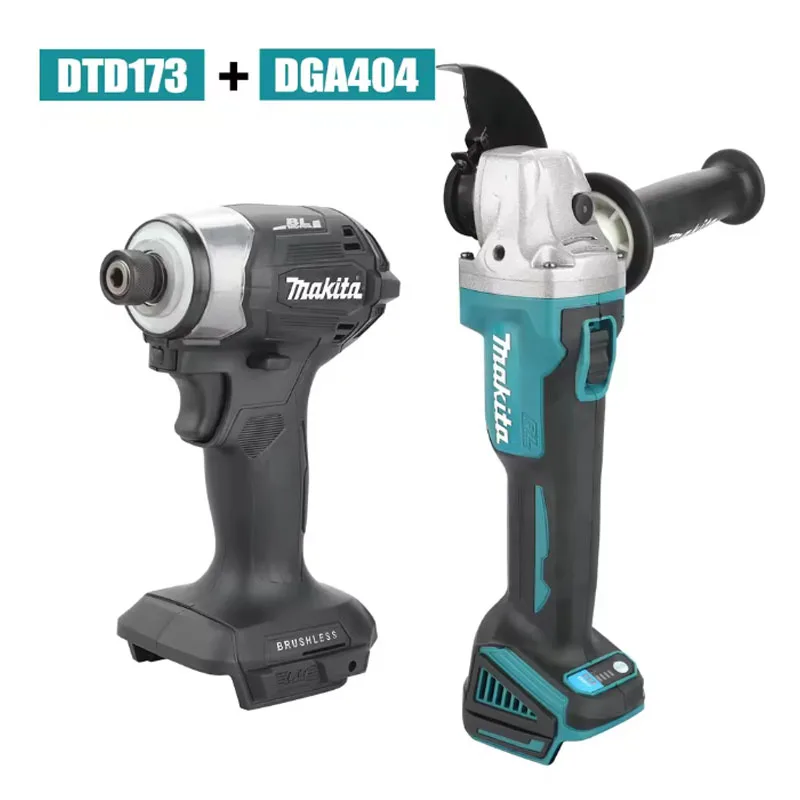 

Набор из 2 инструментов Makita: аккумуляторная угловая шлифмашина 18В DGA404 и ударный шуруповерт DTD173 для работы с деревом и металлом