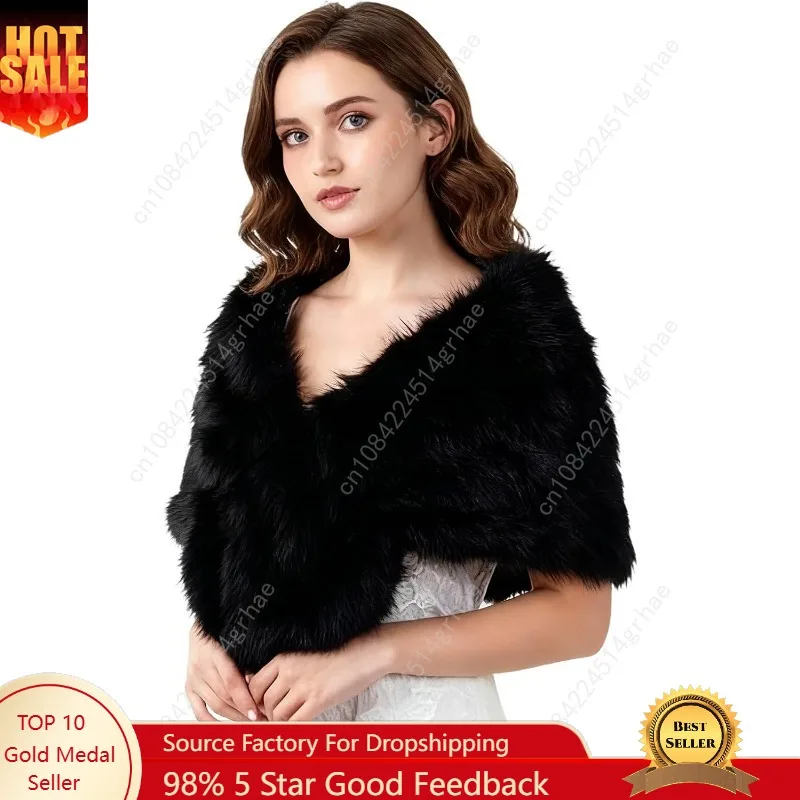 وشاح Barelove طويل للنساء بياقة من الفرو الصناعي، وشاح شتوي دافئ بارد وشاح شال يتغاضى عن الرقبة أدفأ