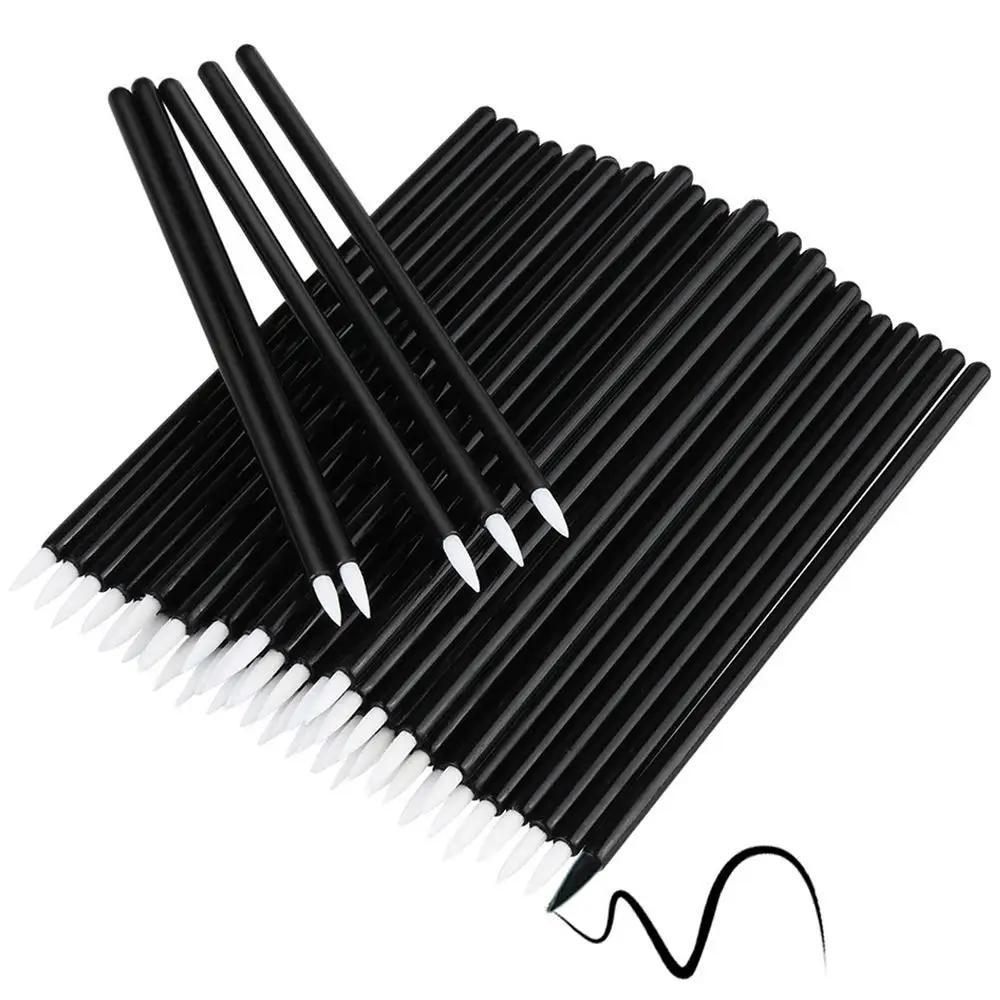 

200pcs Disposable Eyeliner Brush Fine Point Applicator for Eye Shadow Lip Liner Makeup Tool