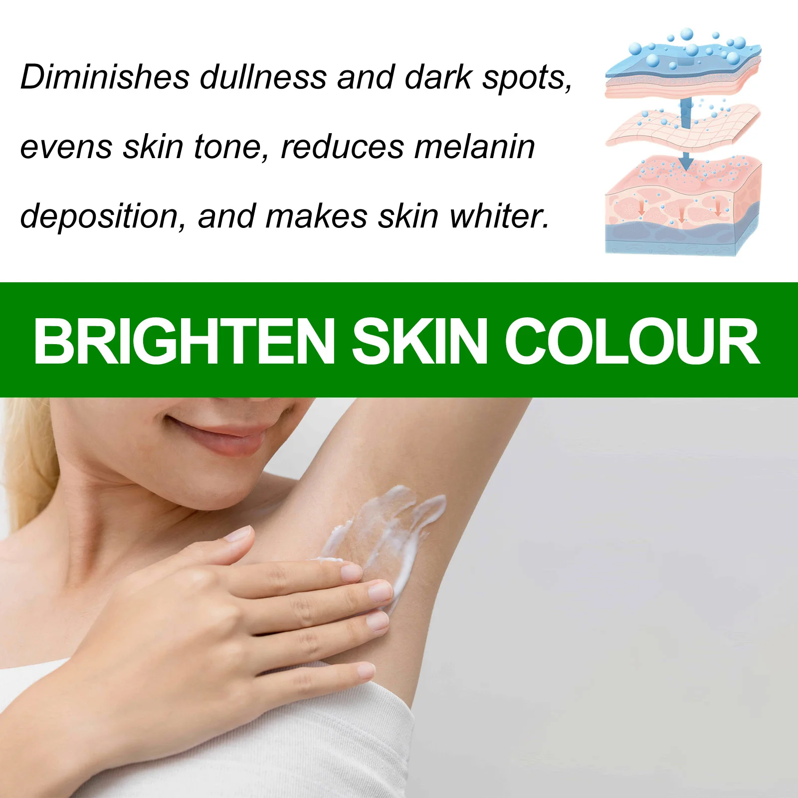 EELHOE Retinol Whitening Cream Private Part Armpit Knee Buttocks Moisturizer Dark Skin Bleaching Lighten Melanin Brighten Cream