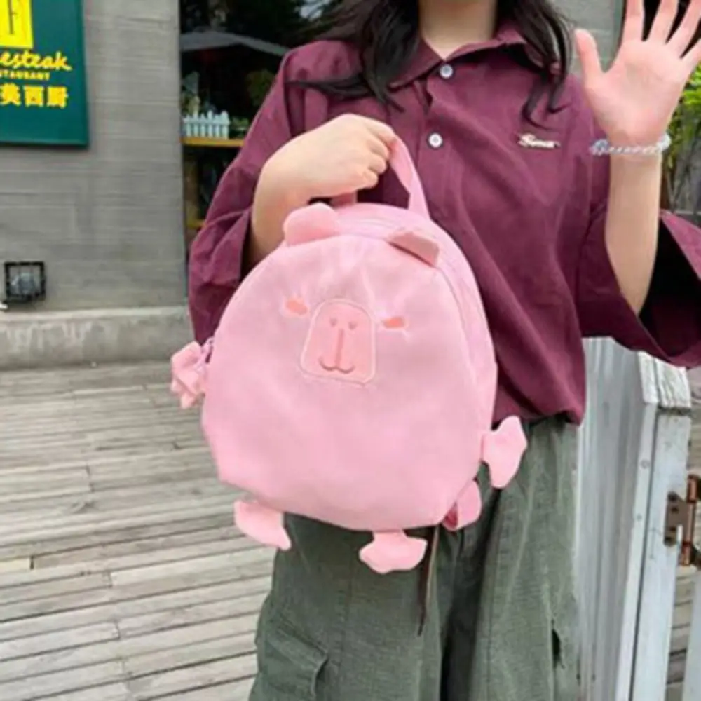 Mochila de nylon impermeável dos desenhos animados para crianças e meninas, mochila escolar de grande capacidade, cápsula rosa