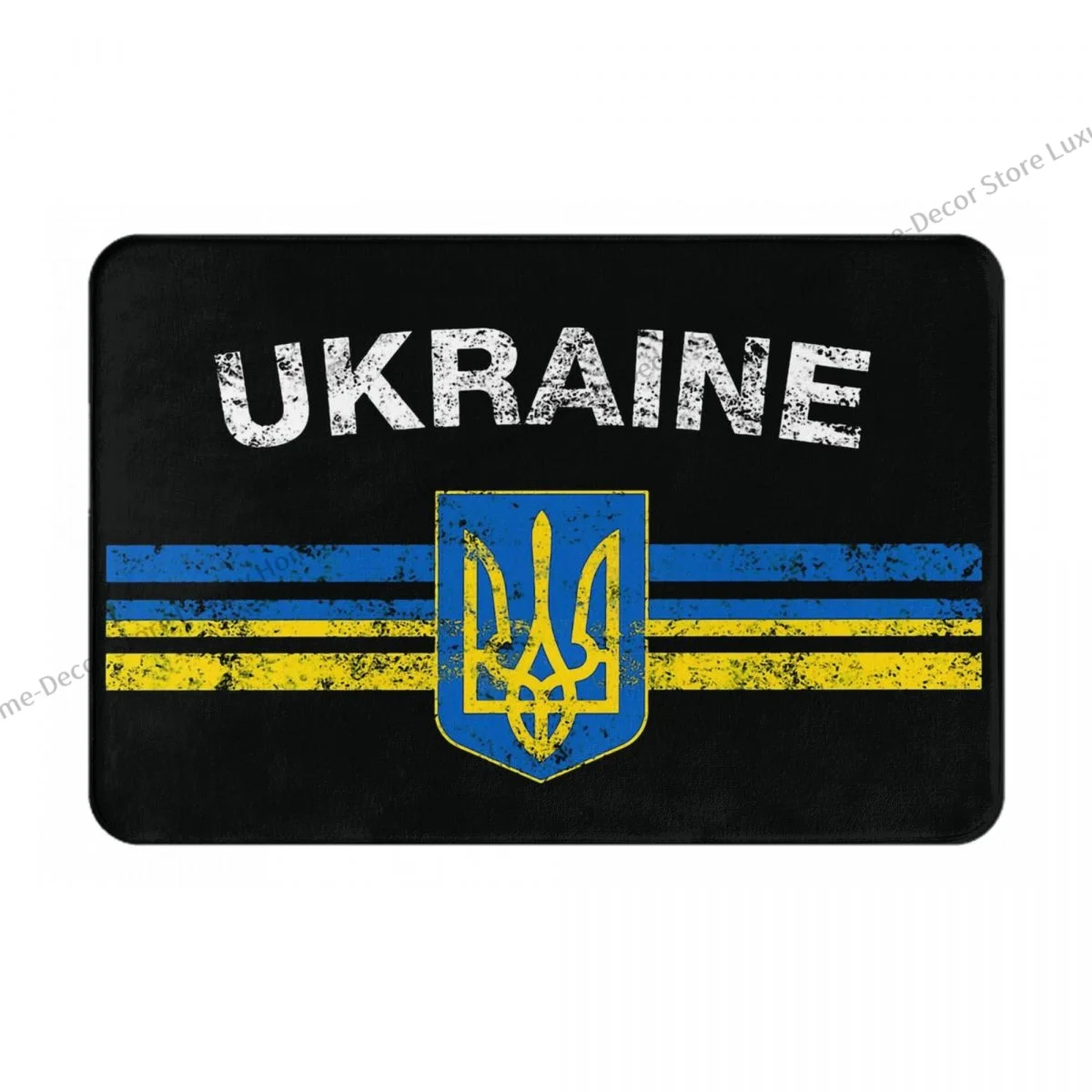 Non-slip Doormat Living Room Mat Ukrainian Emblem Ukraine Flag Hallway Carpet Entrance Door Rug Home Decorative