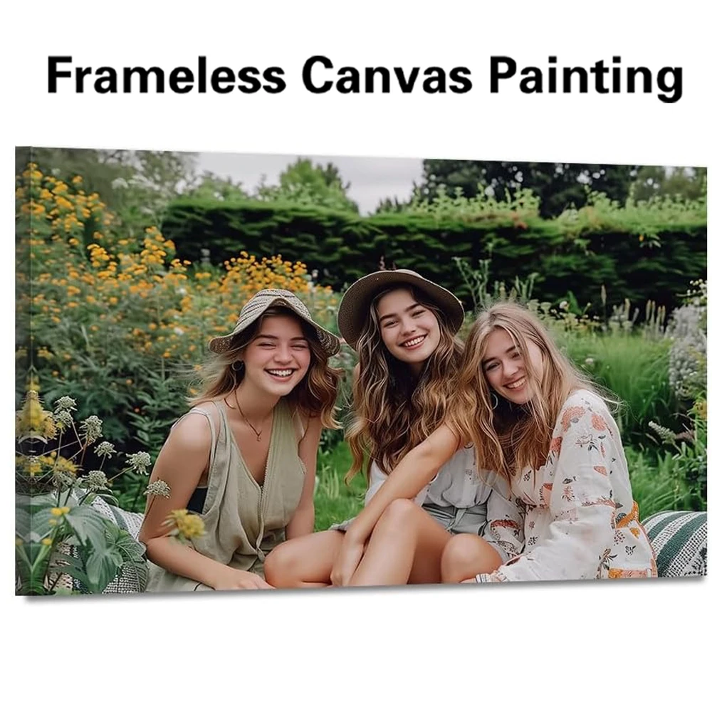 

1 шт. безрамное персонализированное фото на холсте, настенное искусство, картина для декора дома, ванной комнаты