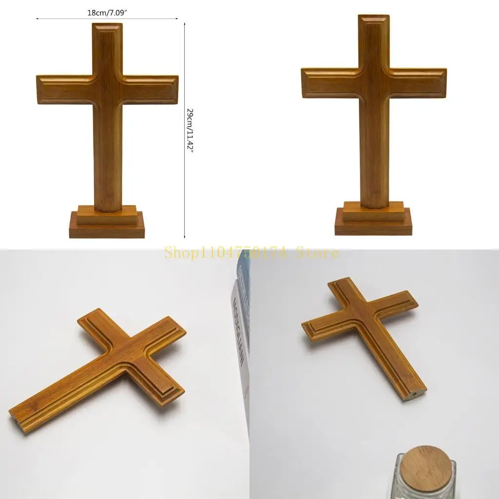 Wooden Standing for Cross Decor Altar for Cross with Stand Double-Sided Display Table for Cross for Home Chapel Church top sale