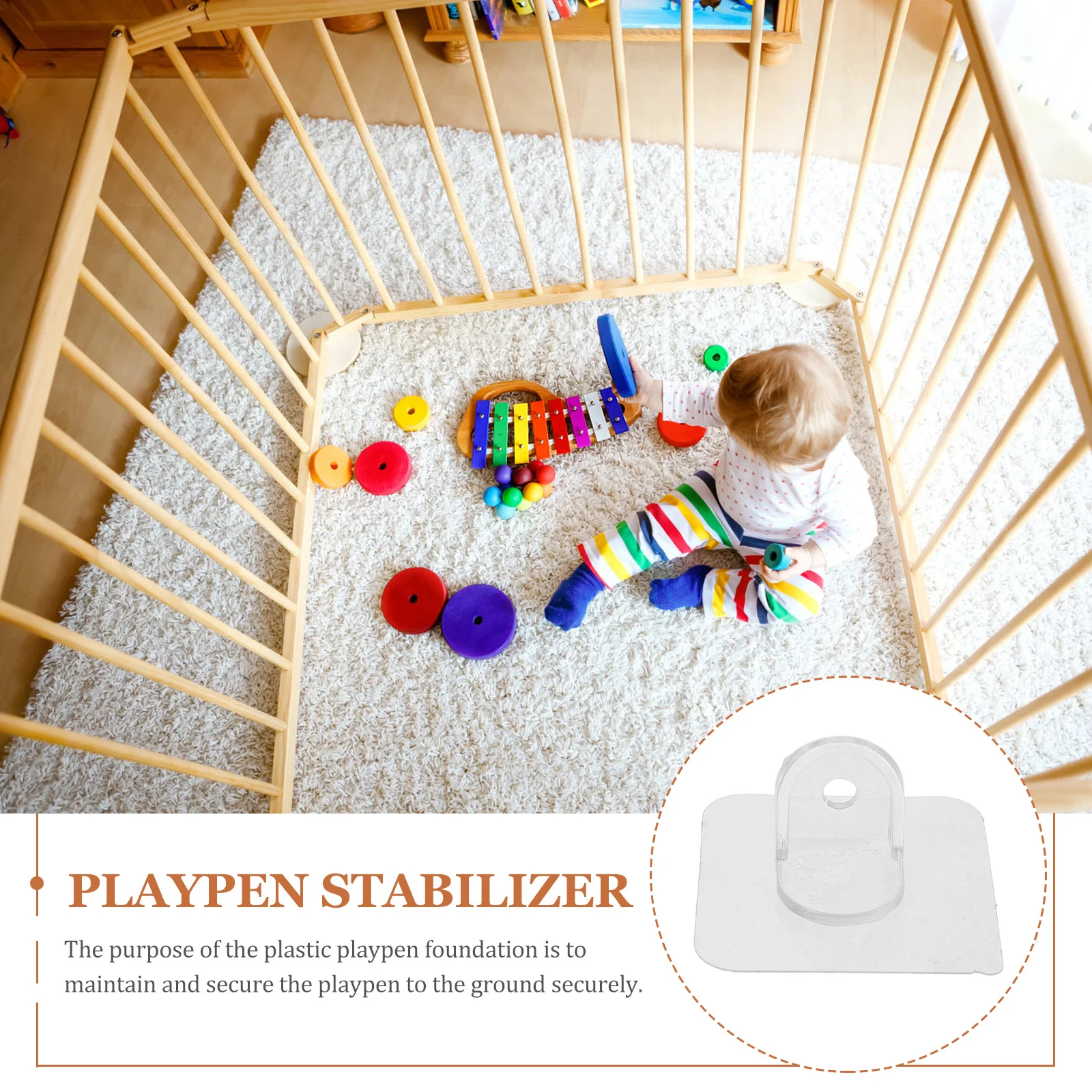 4 Stuks Box Bevestigingsbeugel Baby Hek Antislip Zelfklevende Clip Stabilisator Peuter Speeltuin Ondersteuning Basis Kinderbox Fixator