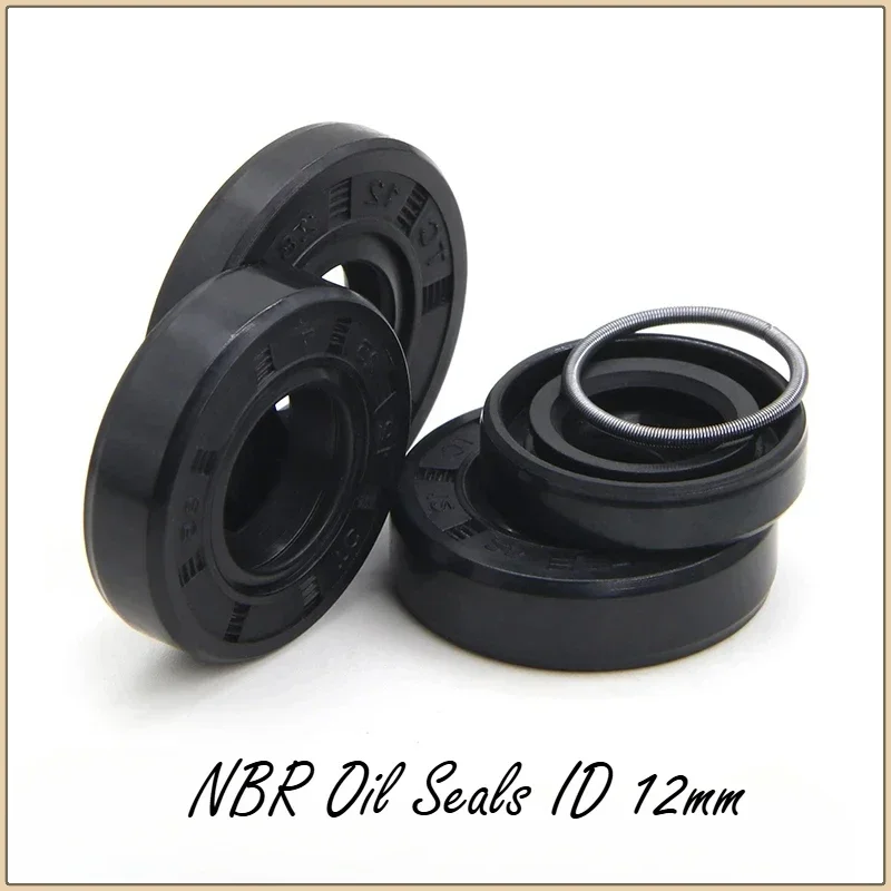 2/5/10pcs NBR Oil Seal ID 12mm TC-12*19/20/21/22/23/24/25/26/28/30/32/35*5/6/7/8/10 Nitrile Rubber Shaft Double Lip Gasket