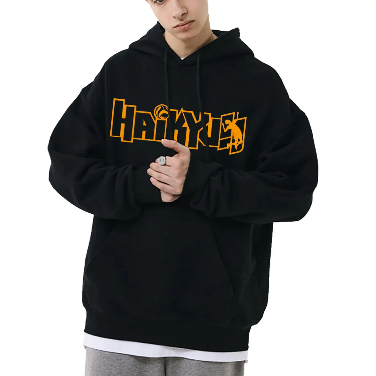 Anime Haikyuu Kuroo Tetsurou Kozume Kenma Graphic Hoodie Men Women Manga Oversized Sweatshirt Male Cosplay Vintage Streetwear