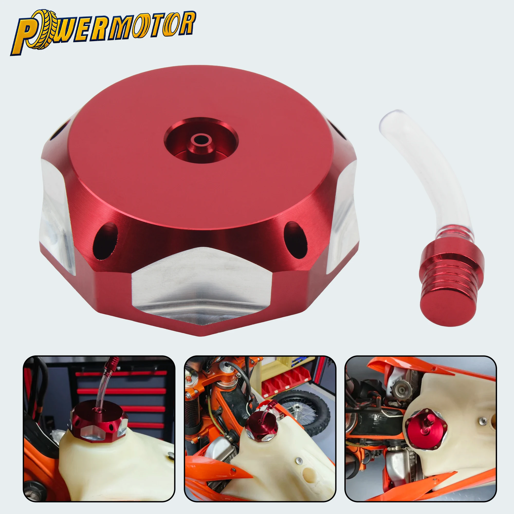 

50mm Universal Gas Fuel Tank Cap With Vent Cap For Honda Yamaha KTM Motorcycle Dirt Bike ATV CNC Aluminum Accessories Racing