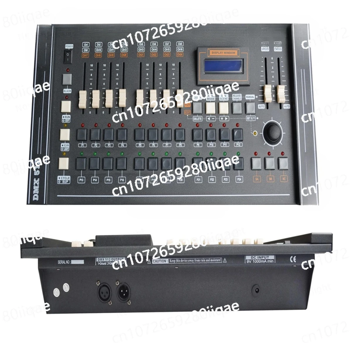 يمكن التحكم في 20 مصباح كمبيوتر لكل منها ما يصل إلى 24 قناة وحدة تحكم DMX DMX512 وحدة تحكم في إضاءة المسرح