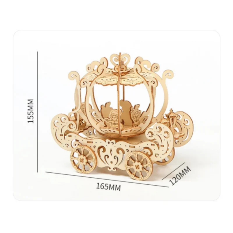 3d Houten Puzzel Pompoen Auto Model Handgemaakte Diy Assemblage Educatief Speelgoed Puzzel Model Bouwpakketten Voor Kinderen Volwassenen Decoratie