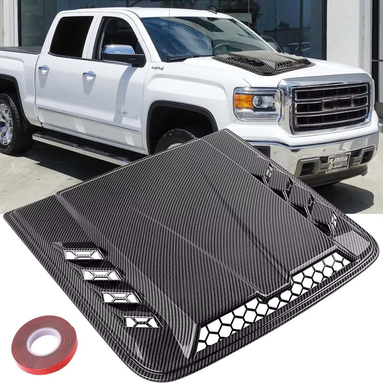 Universal Auto Hood Scoop Fake Air Vent Cover Decorative Air Intake Bonnet Sticker Trim Exterior Car Styling Accessories SUV 4x4