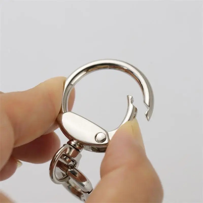 Drehbarer Karabinerhaken mit 2 Stück Federring-Schlüsselanhänger-Clips für DIY-Bastelarbeiten, Lanyard-Herstellung, Schlüsselring – Detail 8