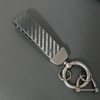 Car KeyChain Carbon Fiber Style Keychain Strap Key Chain Rope Ring Lanyard Holder Decoration Accessories