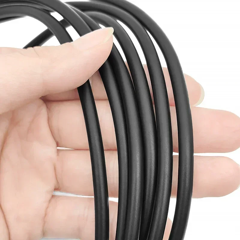 5/10Meter NBR Nitrile Rubber Sealing Strip Black Solid Round O-Bar Seal Oil Resistance Diameter 0.8 0.9 1 1.5 2 2.5 3~10mm