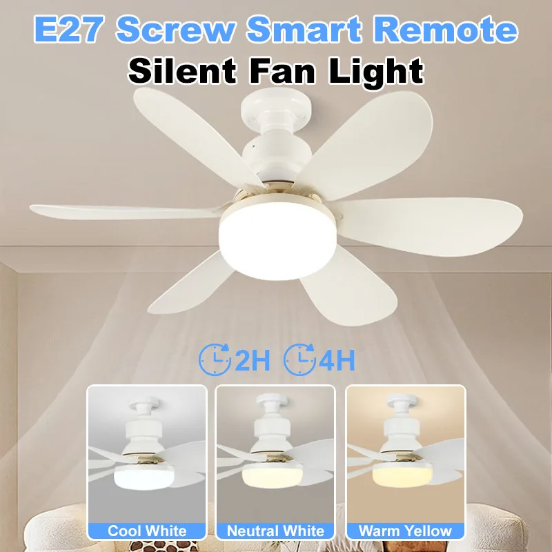 

Умный потолочный вентилятор с подсветкой, дистанционным управлением, бесшумной работой, энергосберегающий, светодиодный, с регулируемой яркостью для спальни, гостиной, офиса