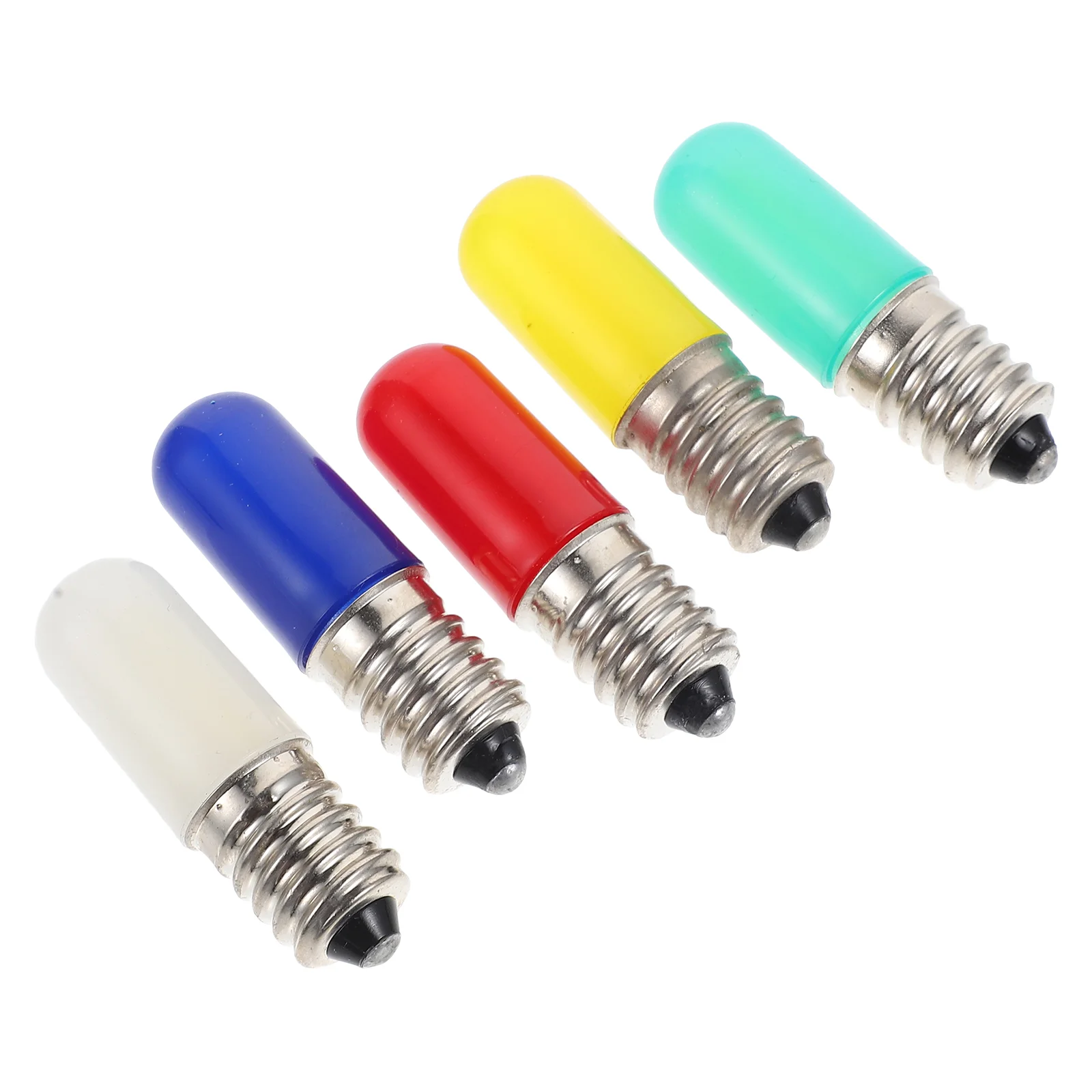 5 Pcs Colored Light Bulb Outdoor Illumination Decorative Lamp Bulbs Colorful Small Screw LED Market Plastic Convenient Party