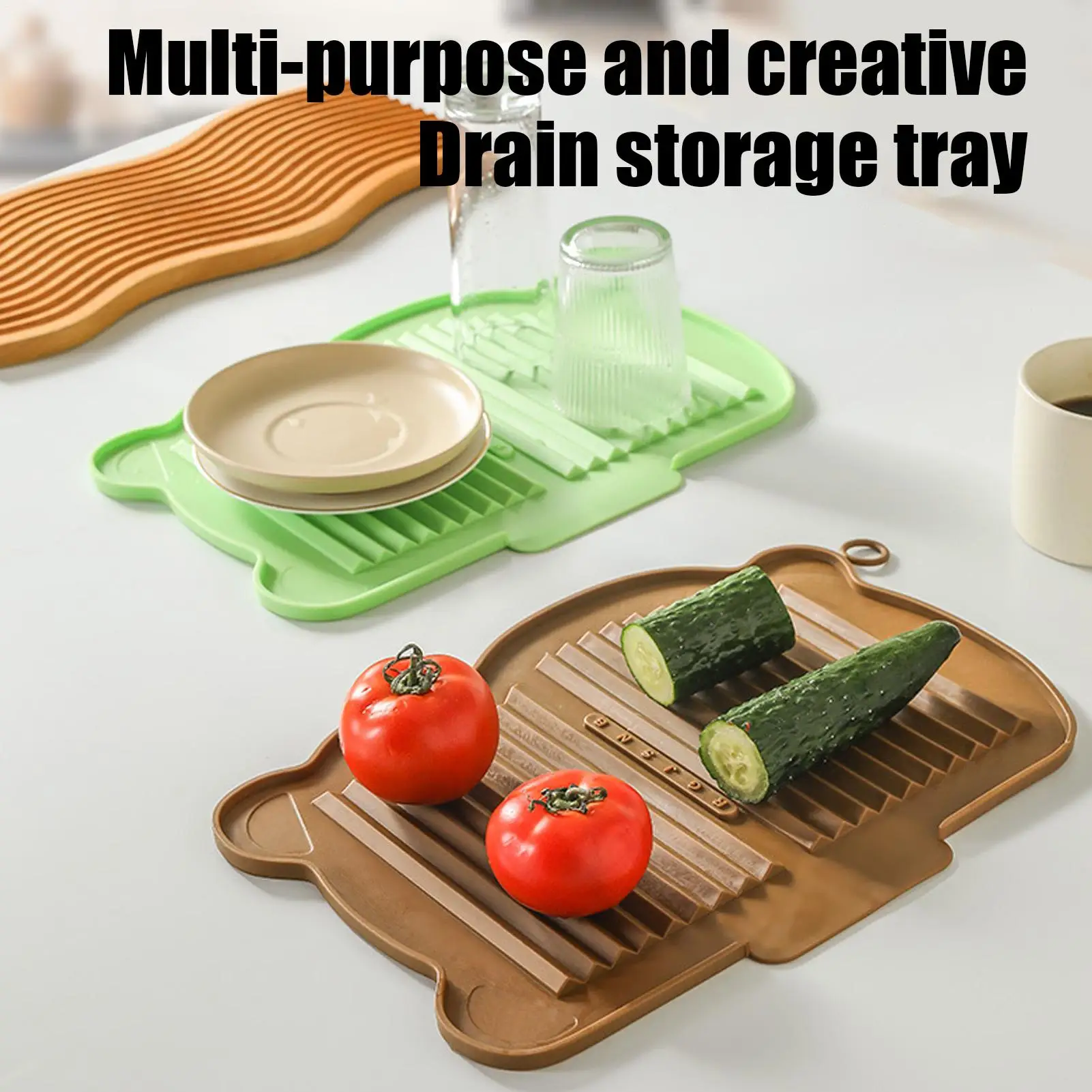 Silicone Dish Drying Mat For Kitchen Counter Silicone Draining Mats For Kitchen Counter Heat Resistant Draining Trivet For Bowl