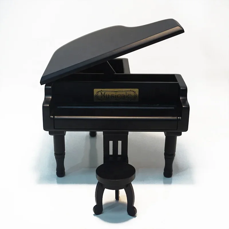 Creative Birthday Gift Piano Shaped Mechanical Clockwork Music Box