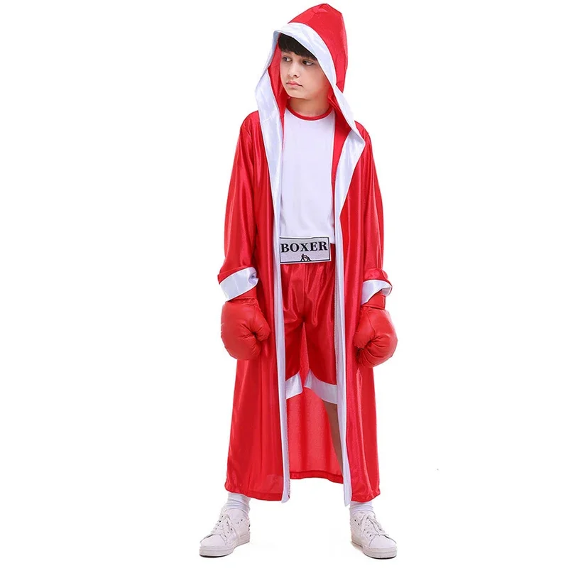 Purim Champion Tough Boxer For Boy Costume Book Week Outfit Cosplay Carnival Halloween Fancy Party Dress