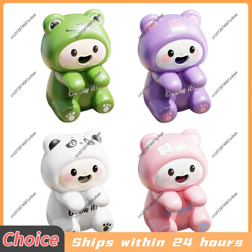 Clip-On Food Table Fan with Hanging Rope Cute Cartoon Frog Fans Mini Hanging Cup Fans for Kids Meal Office Desktop Gathering