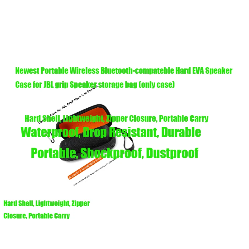 

Newest Portable Wireless Bluetooth-compateble Hard EVA Speaker Case for JBL grip Speaker storage bag (only case)