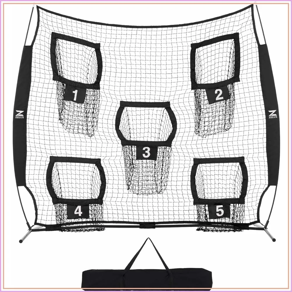 

7x7ft Football Trainer Throwing Net with 5 Targets, Great for Quarterback, Includes Carry Bag