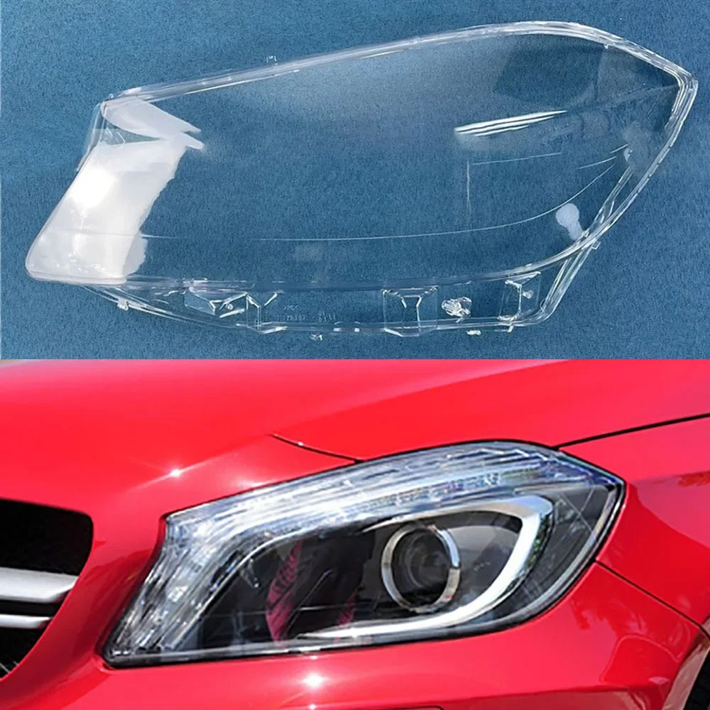 

For Mercedes-Benz W176 A180 A200 A260 A45 AMG Headlamp Transparent Cover Lampshade Headlight Shell Lens Plexiglass 2012~2016