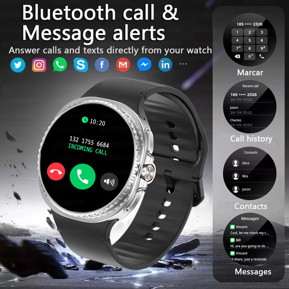 2025 New Watch 8 Ultra Smart Watch Men Bluetooth Call 3D Video Display Sports GPS NFC Compass Blood oxygen Waterproof Smartwatch