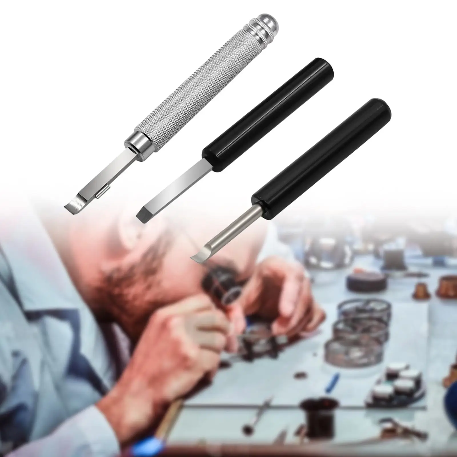 3 Pieces Watch Back Cover Openers Metal Convenient Repair Tools for Jewelers