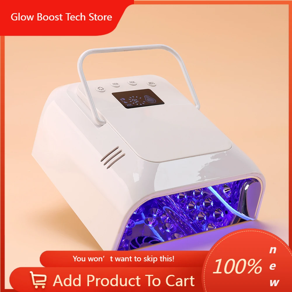 

NY2 in 1 Fan Dissipate Heat UV Led Rechargeable Nail Lamp 108W Cordless Gel Nail Lamp Private Label