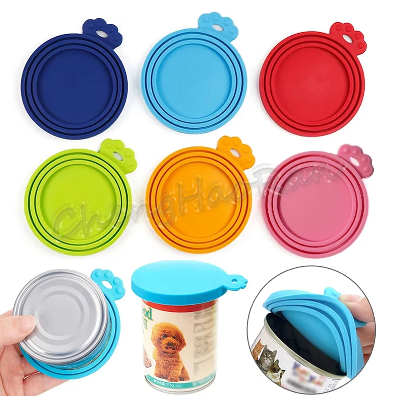 3In1 Reusable Silicone Can Lid Pet Supplies For Dog And Cat Food Freshness Maintainer Kitchen Organization Tool Most Sizes Cans