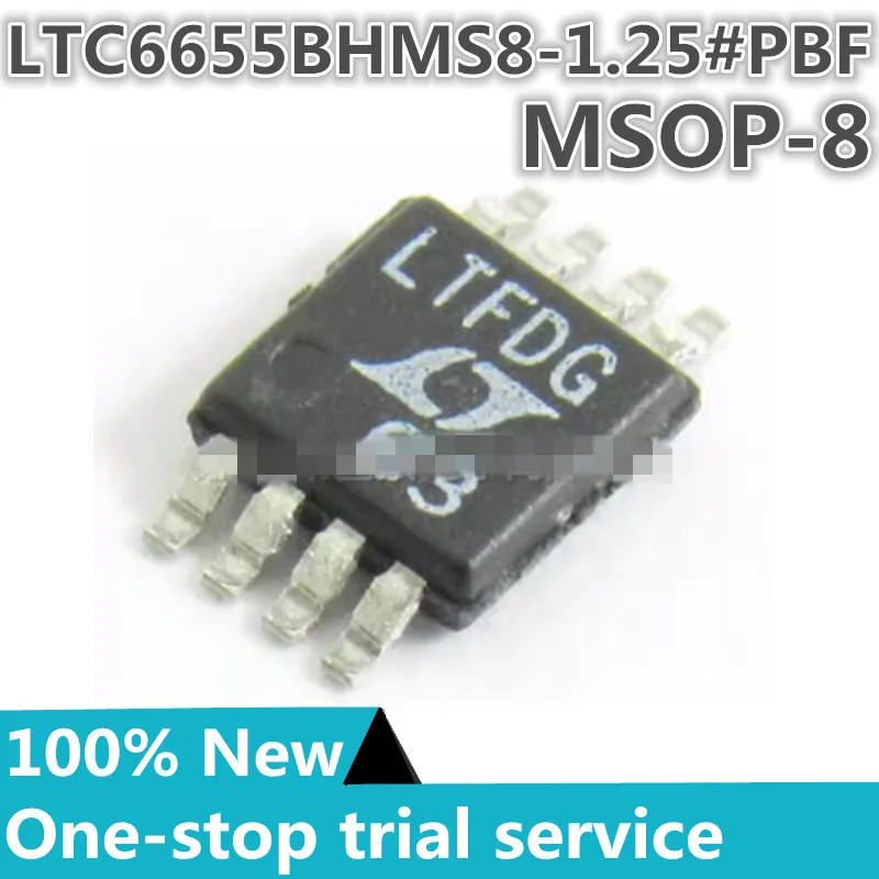 

2-50pcs %New original LTC6655BHMS8-1.25#PBF LTC6655BHMS8-1.25 Silkscreen LTFDG package MSOP-8 voltage reference chip IC