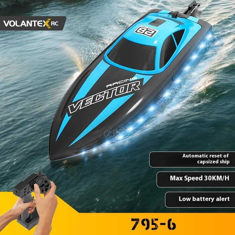 

Remote Control Boat 2.4ghz Fully Waterproof Remote Control Clipper Boat Children'S Electric Toy Boat Crash Resistant Gift